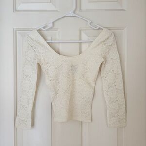 NWT Hollister Cream Lace Top